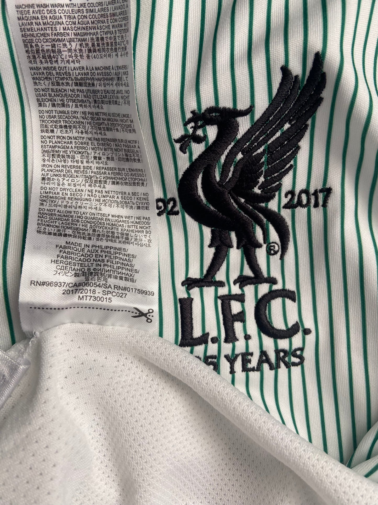 LIVERPOOL AWAY ‘125 YEARS’ 2017/18 FOOTBALL SHIRT SIZE LARGE MENS Firmino #9
