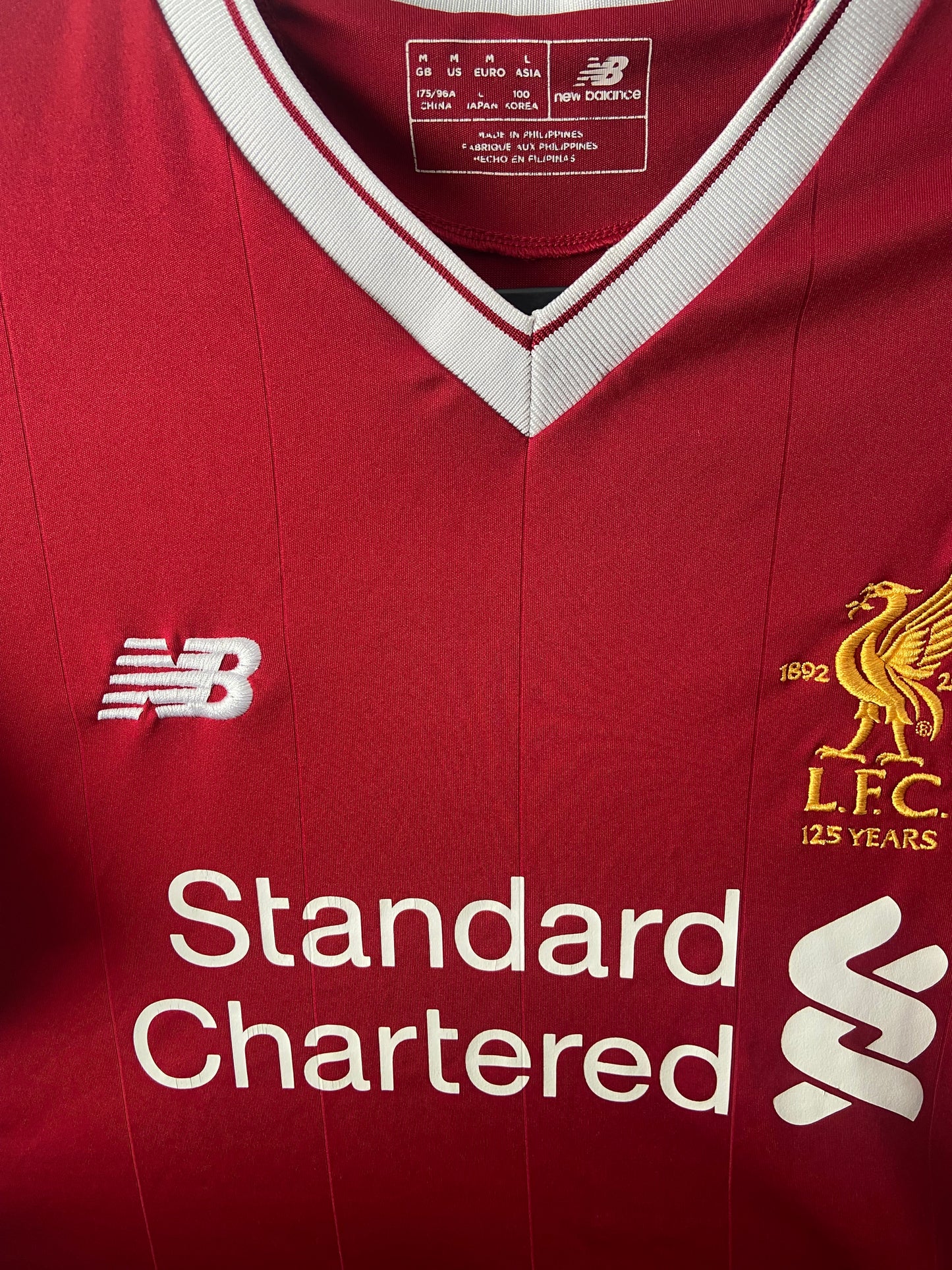 Liverpool Football Club 2017/18 Home Football Shirt New Balance Size Medium