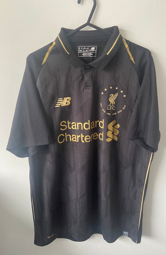 Original Liverpool 2018/19 6 Times European Football Shirt New Balance Size Medium