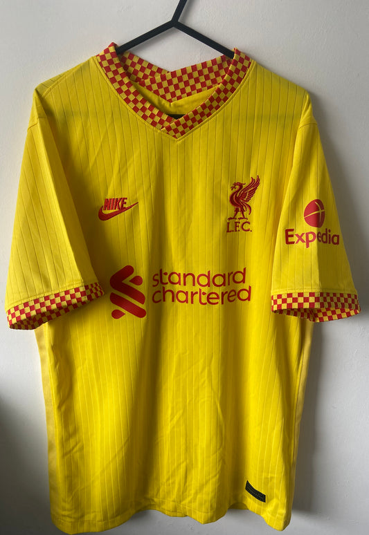 Liverpool FC 2021/22 Nike Yellow Third Shirt Size Medium