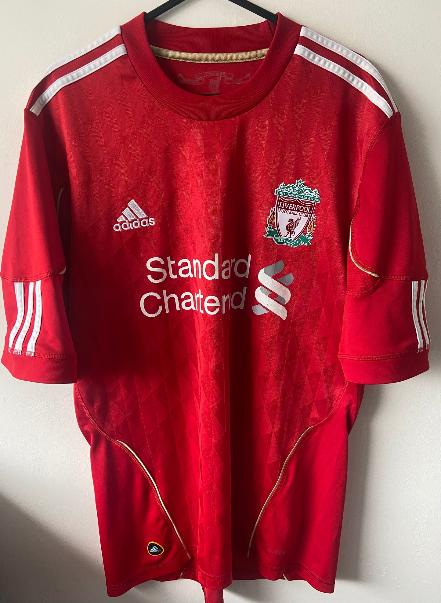 Original Liverpool FC 2010/11 Adidas Home Football Shirt Size Medium