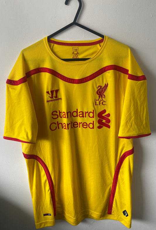 Original Liverpool FC 2014/15 Warrior Away Football Shirt Size Medium