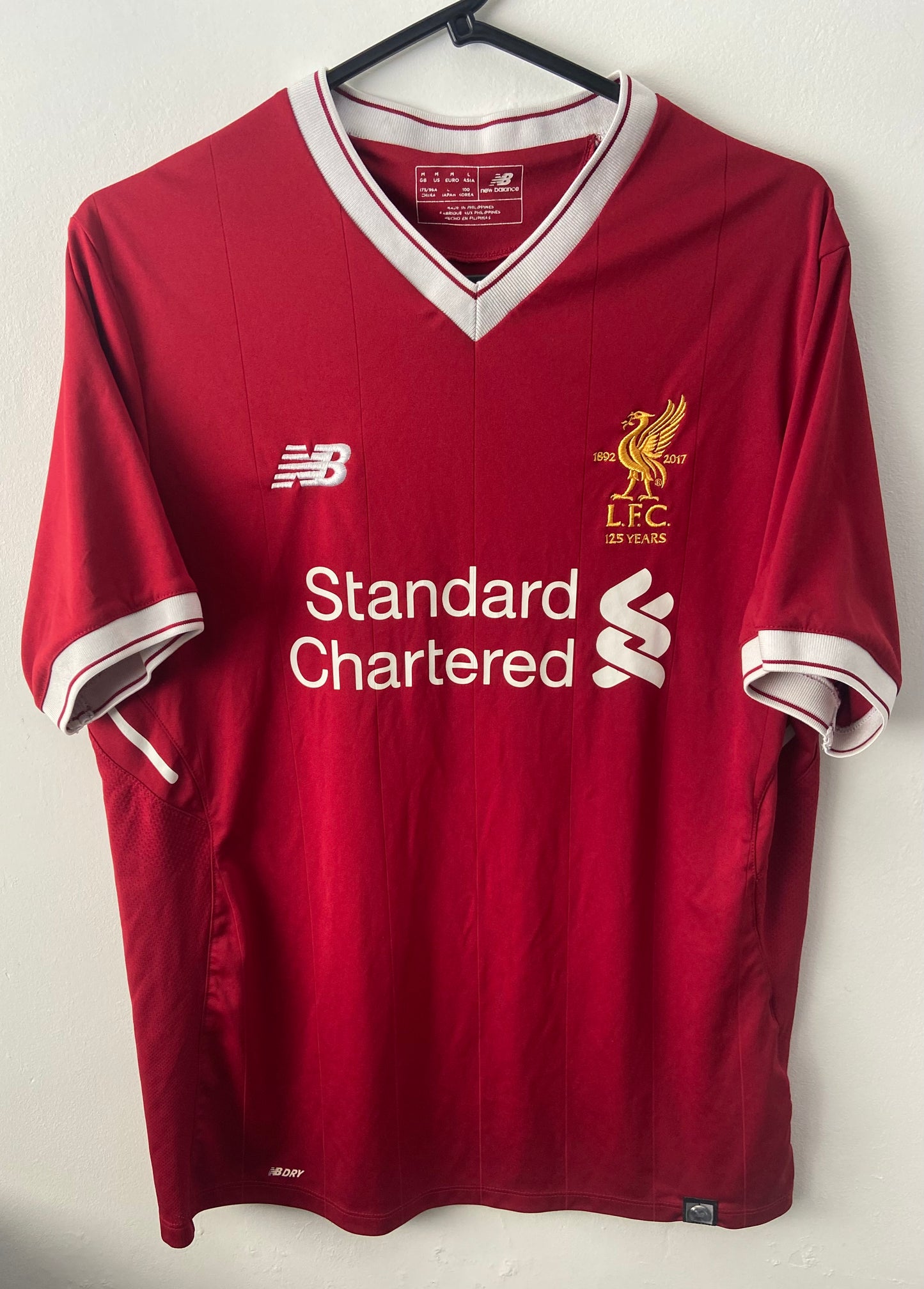Liverpool Football Club 2017/18 Home Football Shirt New Balance Size Medium