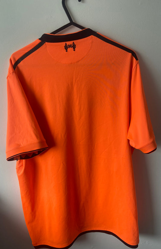 Liverpool FC New Balance 2017/18 125 Years Orange Third Shirt Size Medium