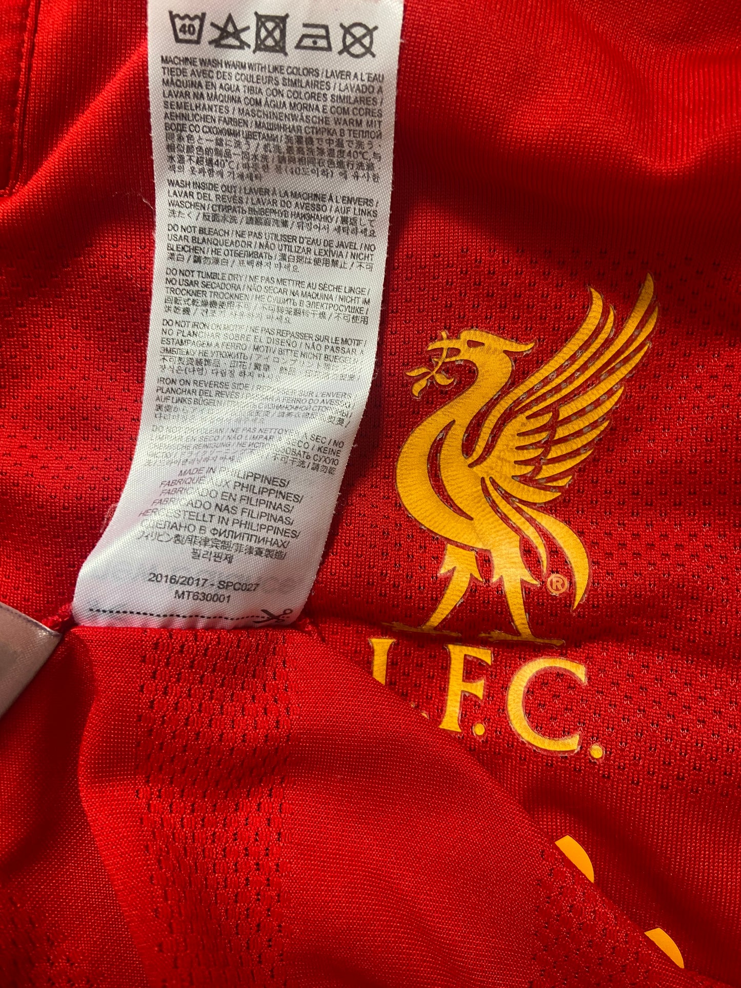 Original Liverpool FC 2016-17 New Balance Home Football Shirt Size Medium