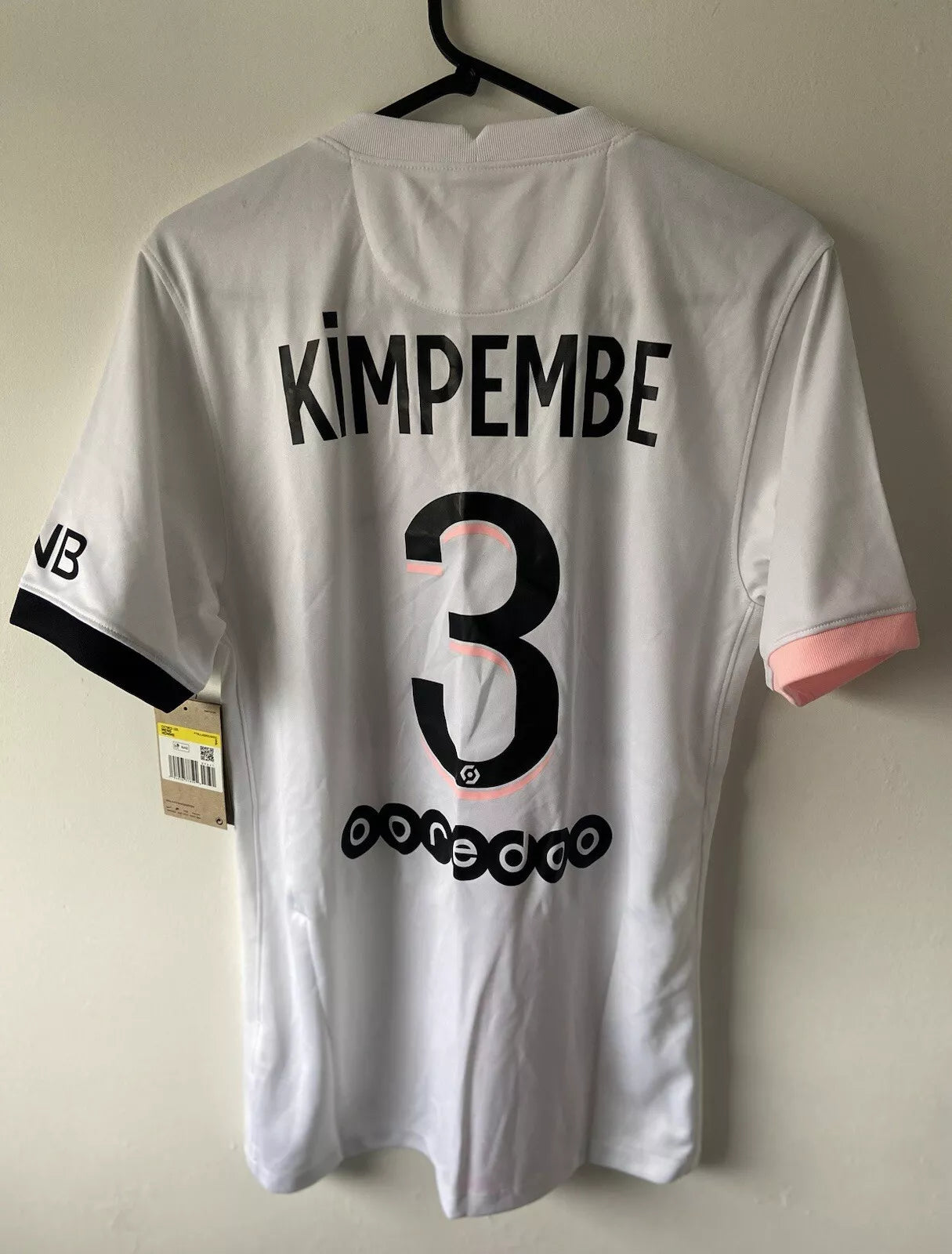 Paris Saint German PSG Pink Nike Away Shirt 2021/22 Kimpembe #3 Size Small BNWT