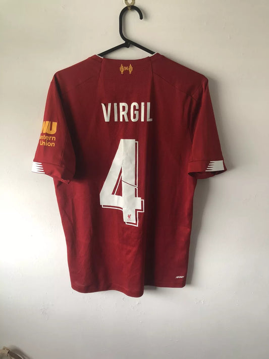 Liverpool FC 2019/20 Football Home Shirt Men's Size Small Virgil #4