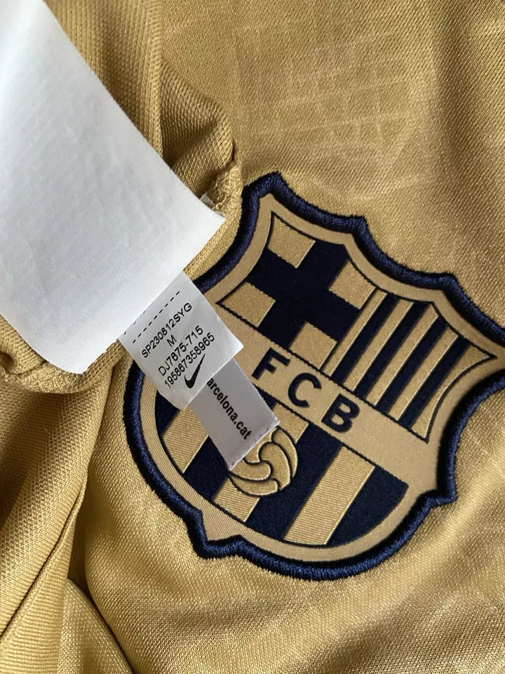 FC Barcelona 2022/23 Gold Away Shirt Size Medium Men’s Football Shirt Nike