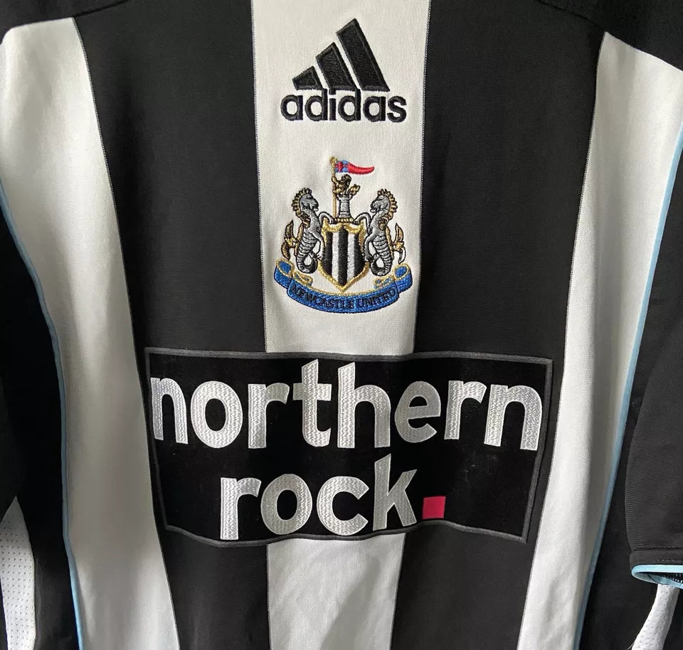 Newcastle United Home Football Shirt 2007/09 Nolan #4 Size Large