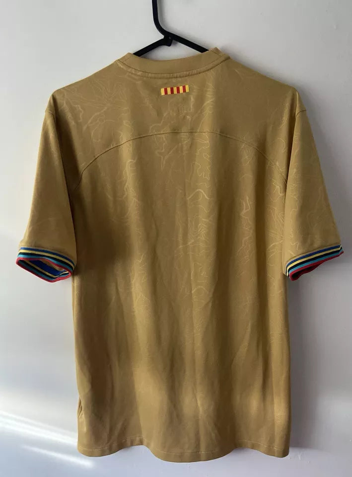 FC Barcelona 2022/23 Gold Away Shirt Size Medium Men’s Football Shirt Nike