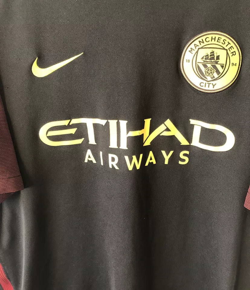 Original Manchester City 2016/2017 Away Football Shirt Mens Large