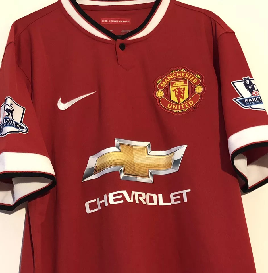 Manchester United Football Shirt 2014/15 Home (M) Fletcher #24