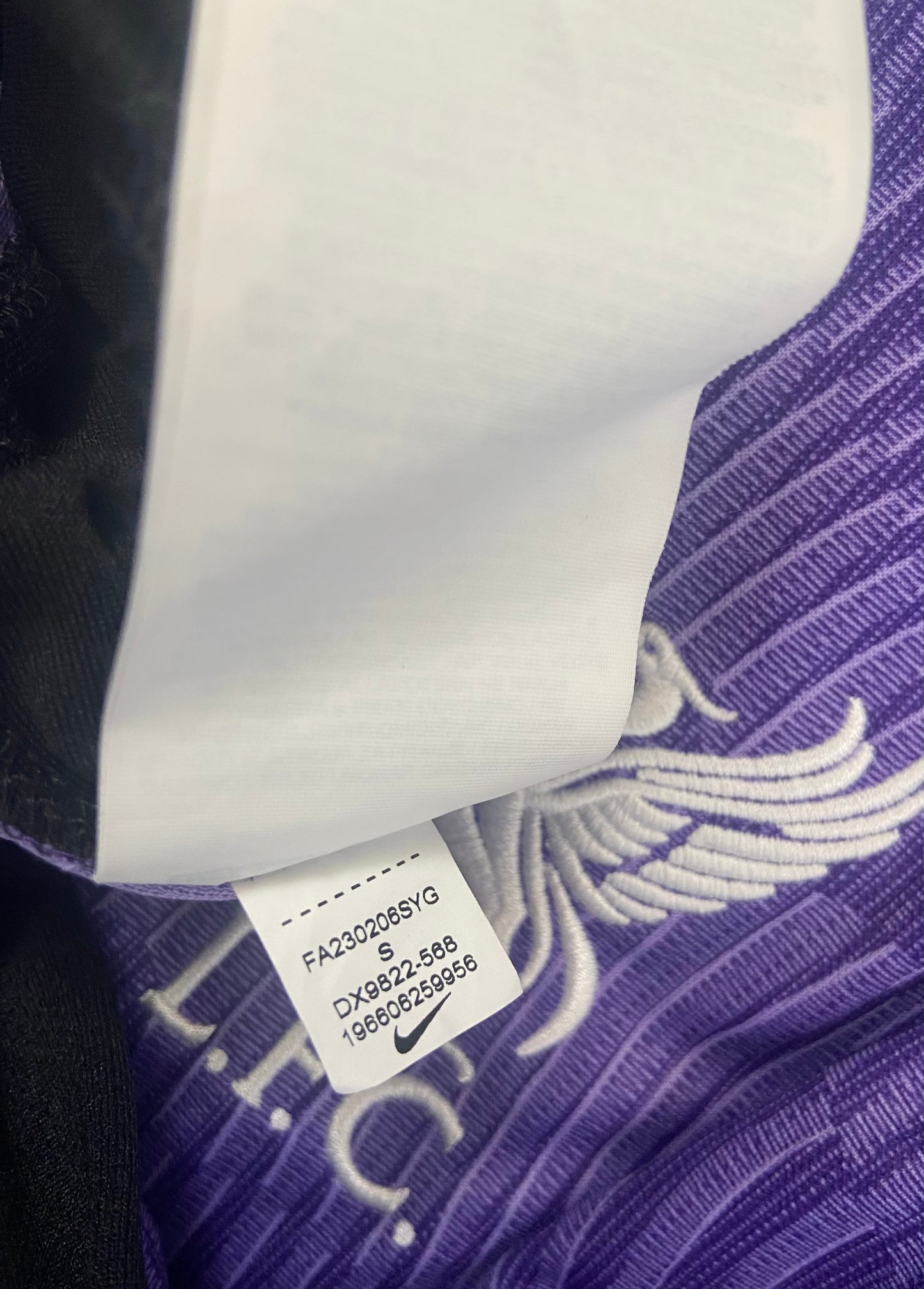 Original Liverpool FC 2023/24 Virgil #4 Nike Purple Third Shirt Size Small