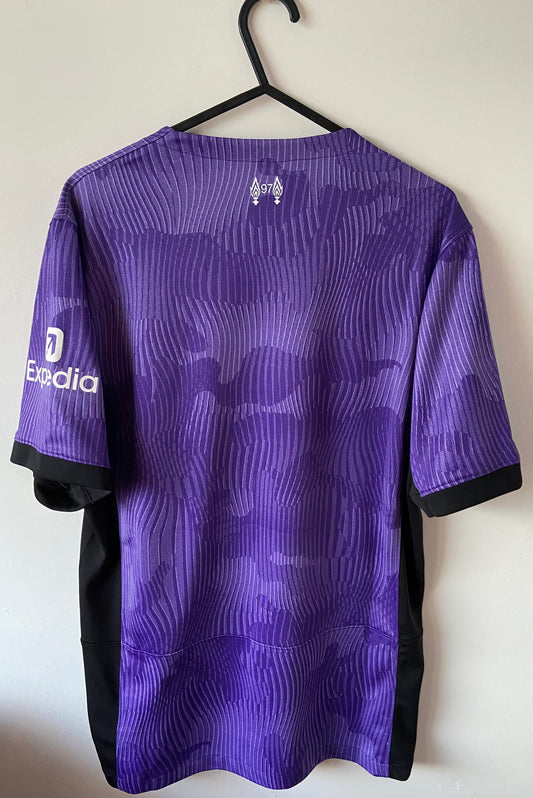 Original Liverpool FC 2023/24 Nike Purple Third Shirt Size Small
