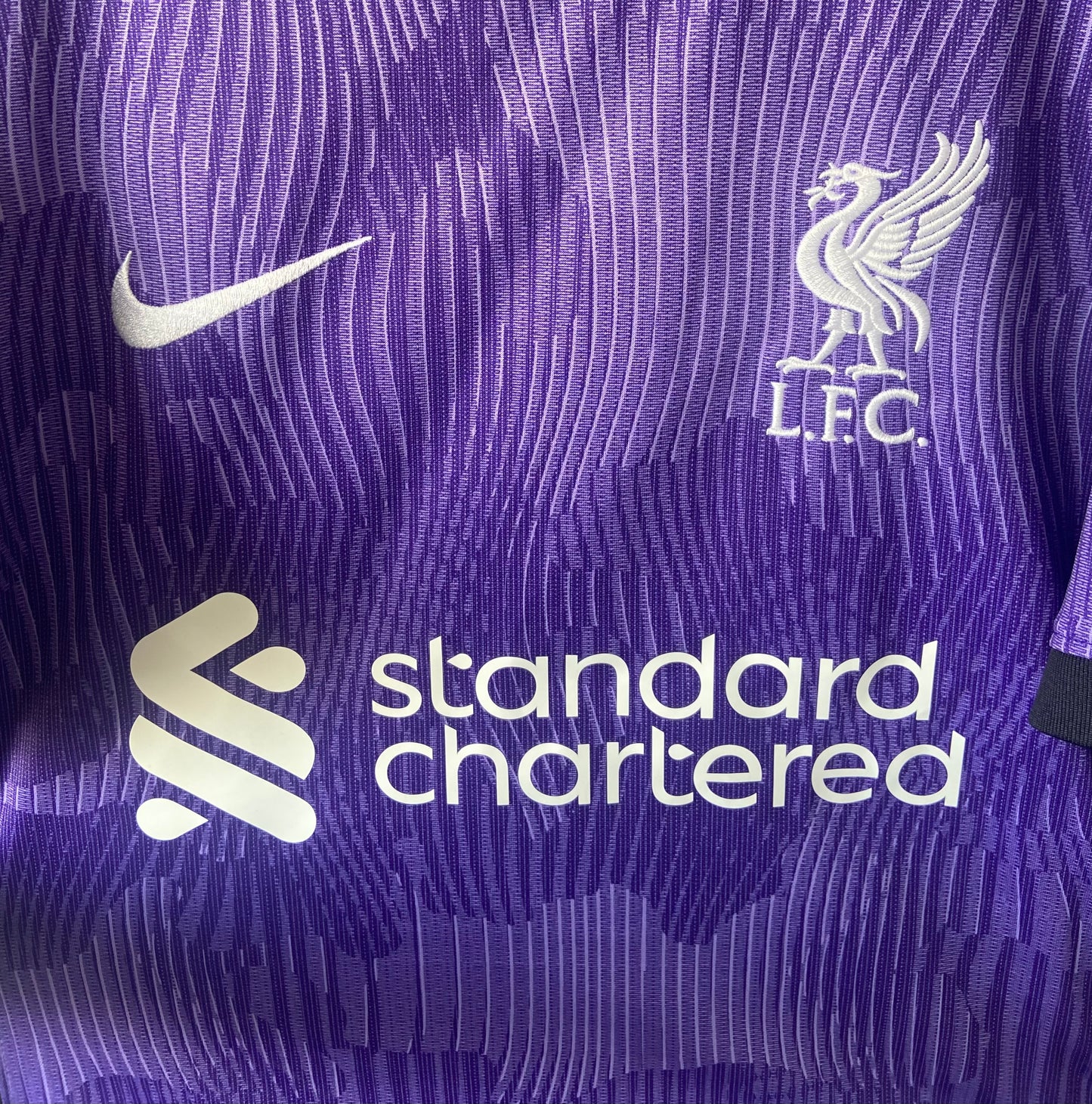 Original Liverpool FC 2023/24 Virgil #4 Nike Purple Third Shirt Size Small