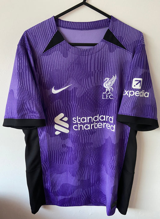 Original Liverpool FC 2023/24 Nike Purple Third Shirt Size Small