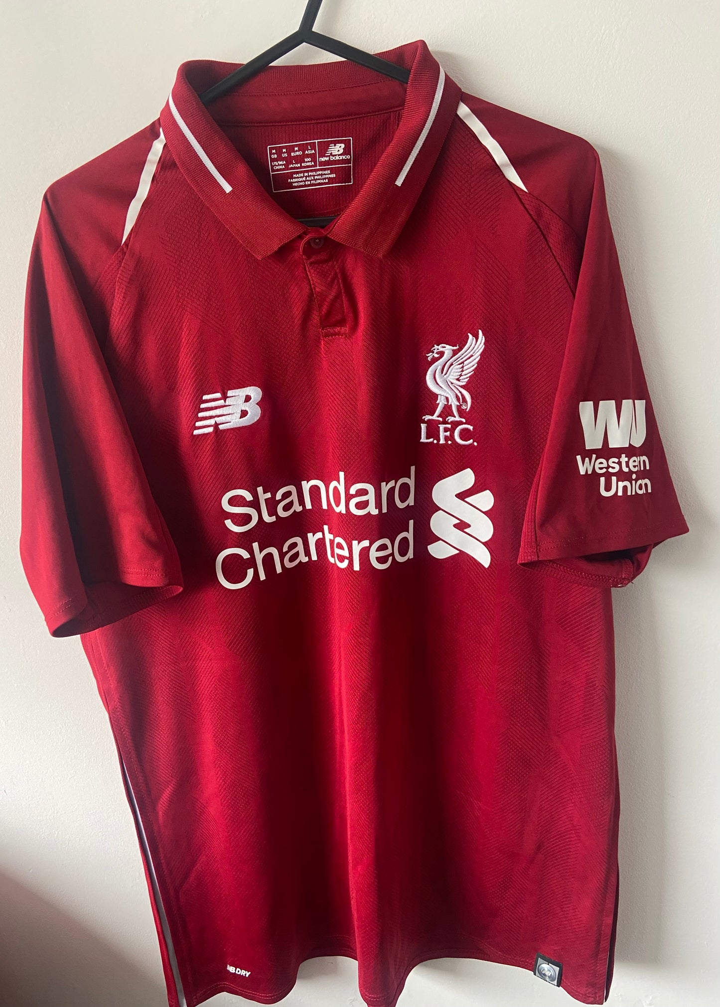 Original Liverpool FC 2018/19 New Balance Home Shirt Size Medium