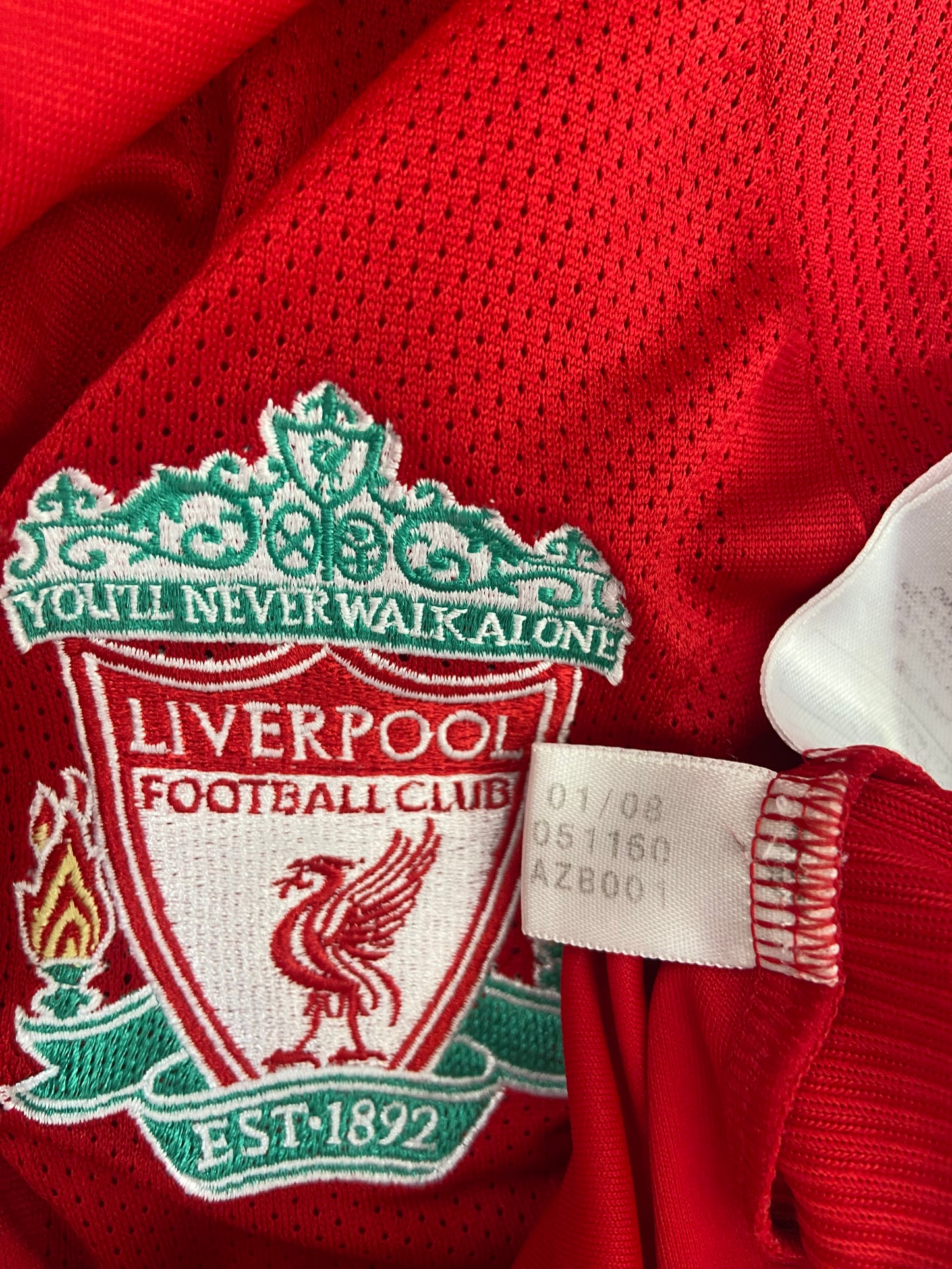 Original FC LIVERPOOL Adidas Long Sleeved Home Shirt 2008-10 Size Medium