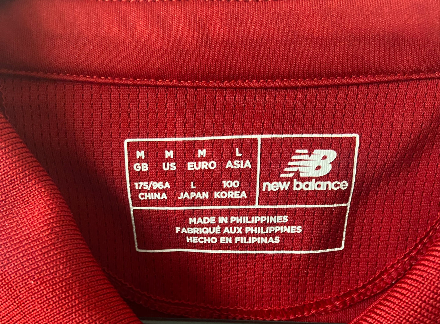 Original Liverpool FC 2018/19 New Balance Home Shirt Size Medium