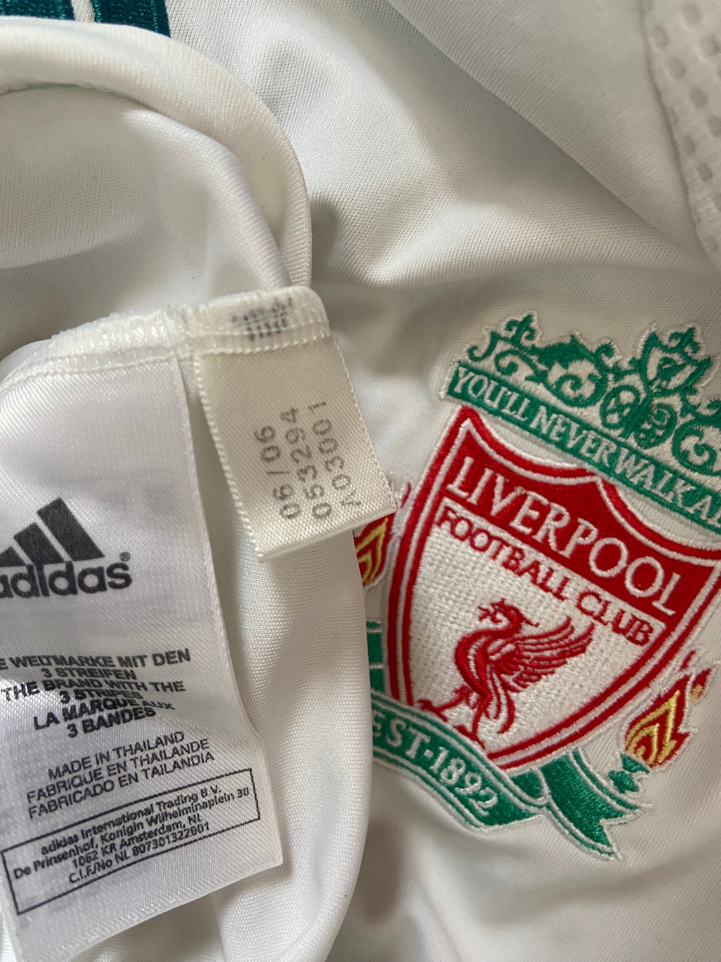 Vintage Original Liverpool FC 2006/07 European Adidas Third Shirt Size Medium
