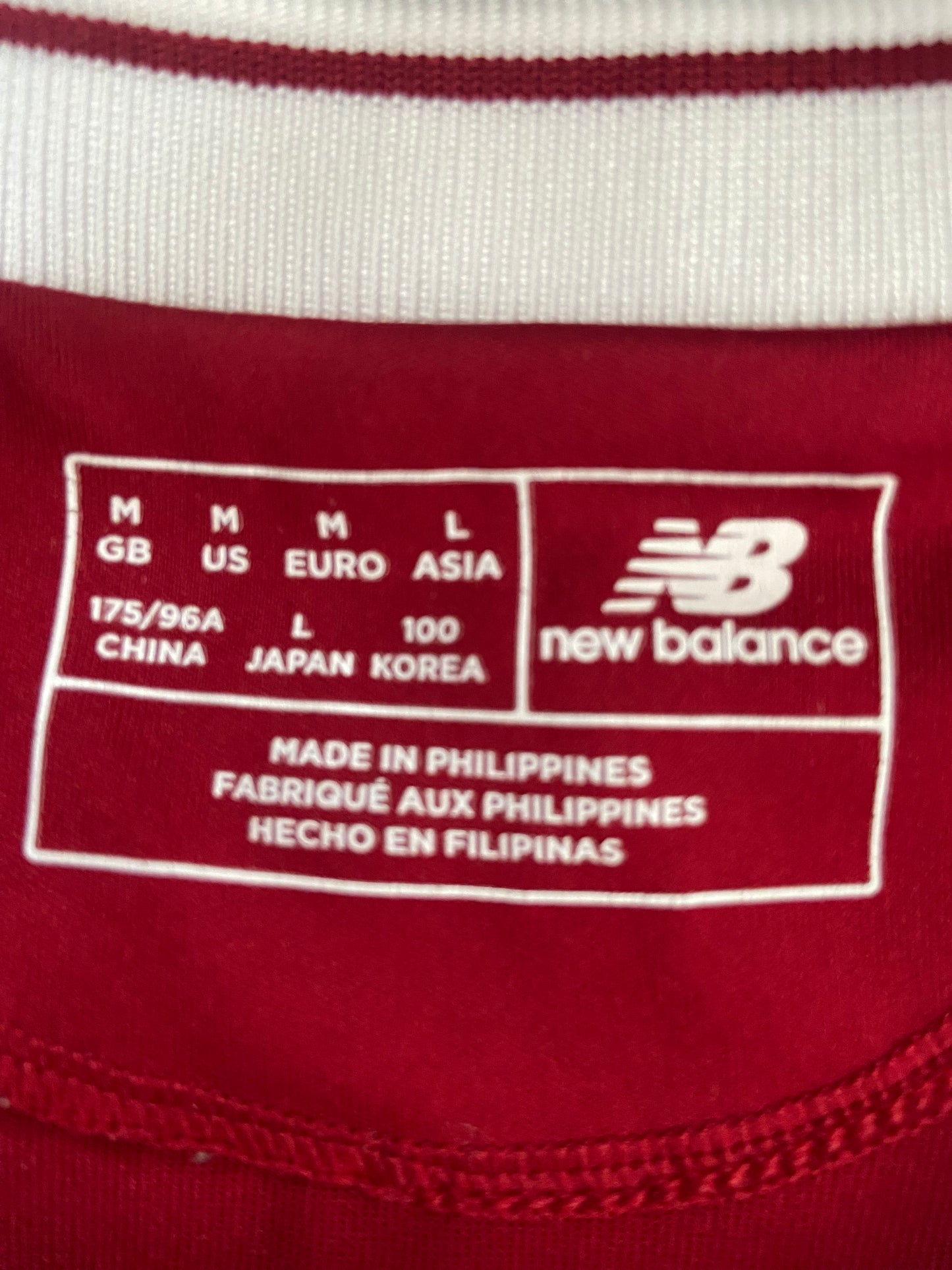 Liverpool Football Club 2017/18 Home Football Shirt New Balance Size Medium