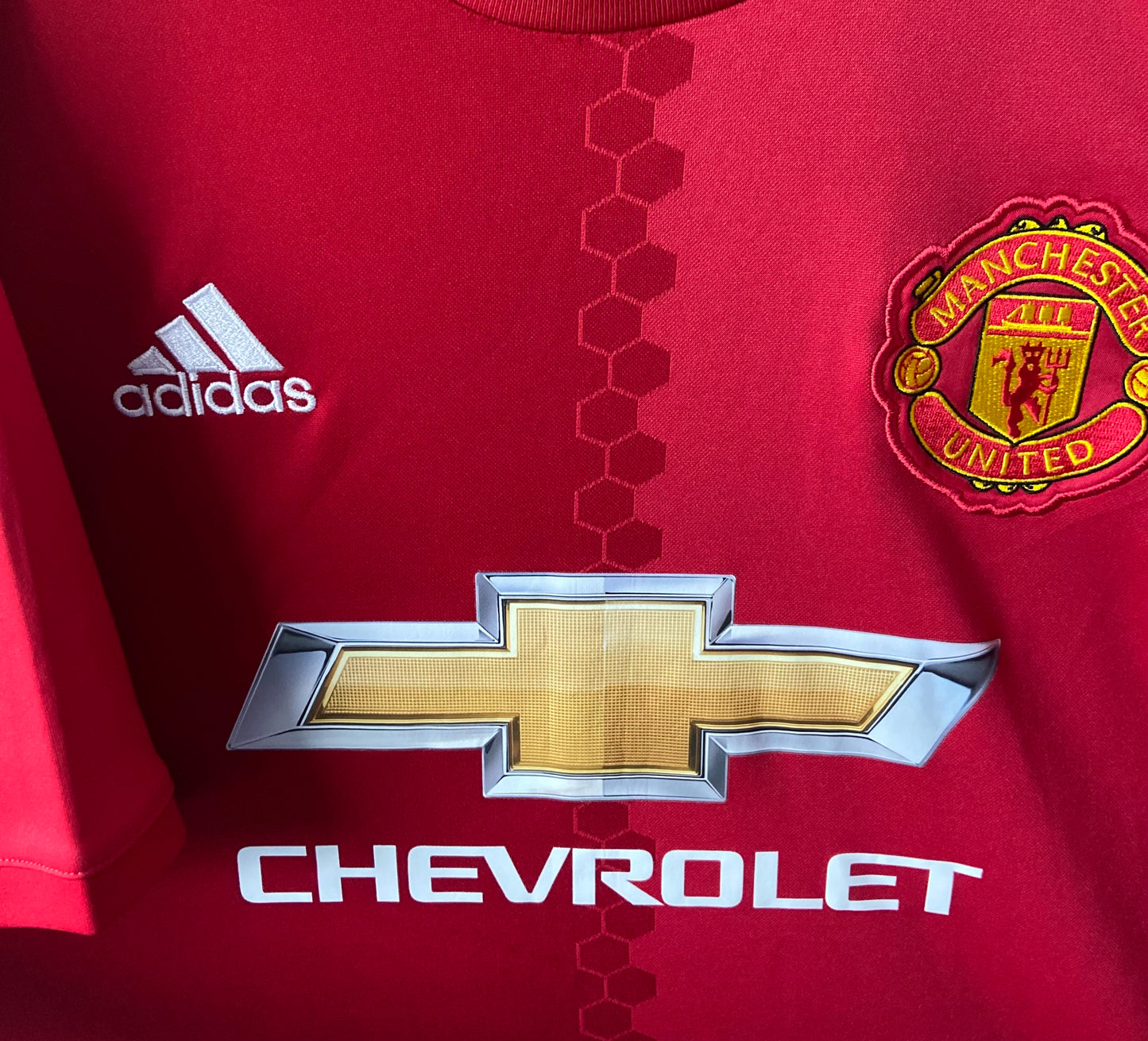 FC Manchester United 2016/17 Adidas Home Football Shirt Size Large