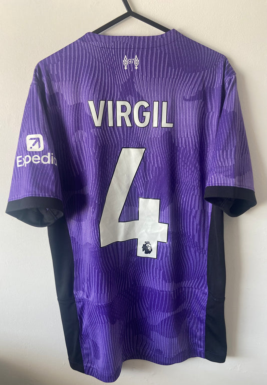 Original Liverpool FC 2023/24 Nike Purple Third Shirt Size Small