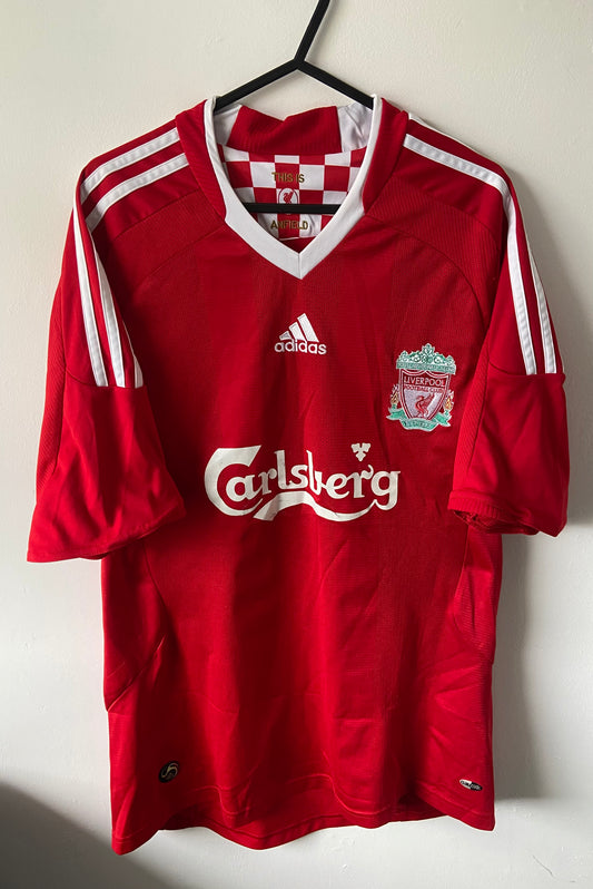 Original FC LIVERPOOL Adidas Home Shirt 2008-10 Size Medium