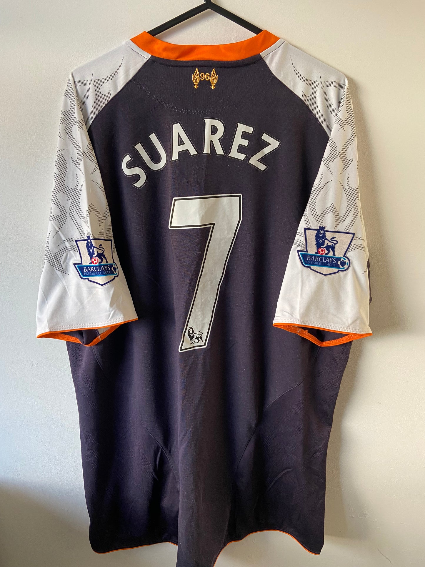 Original Liverpool FC Suarez #7 Warrior Third Football Shirt Size XL