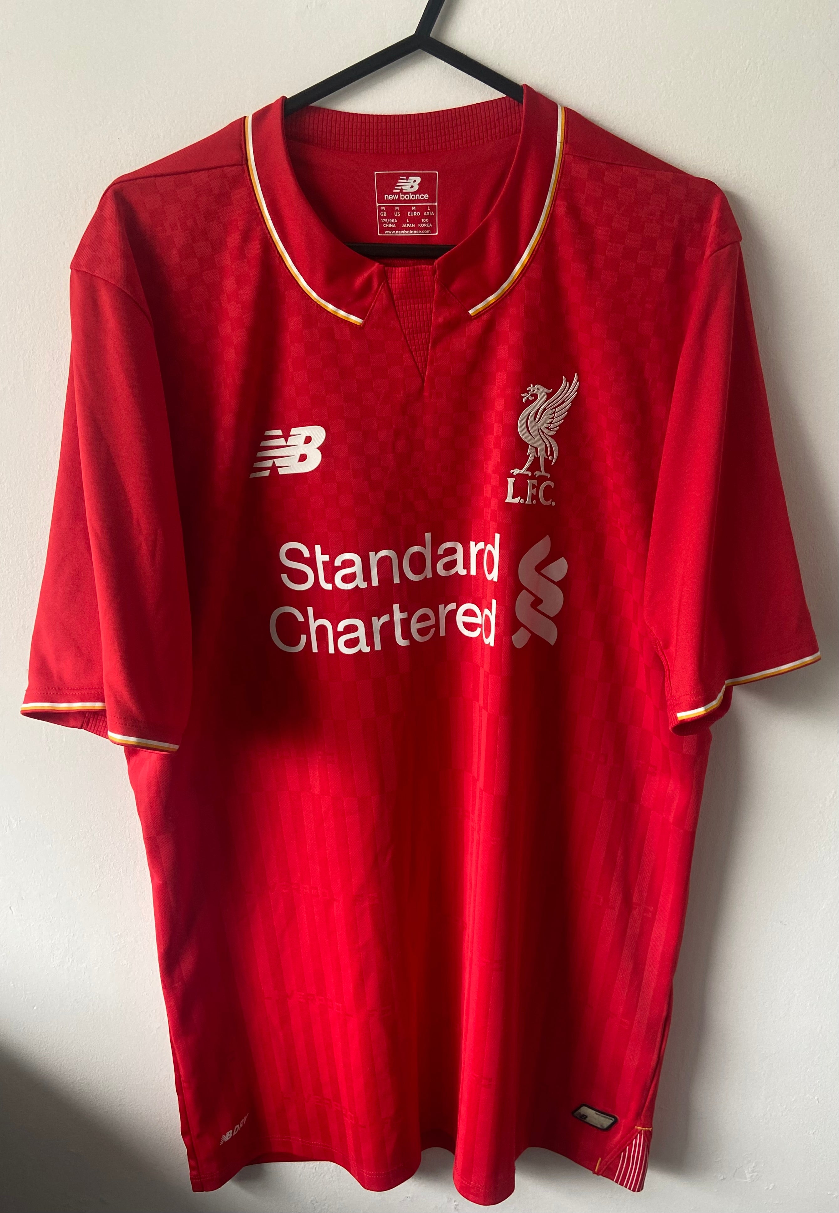 Original Liverpool FC 2015/16 New Balance Football Home Shirt