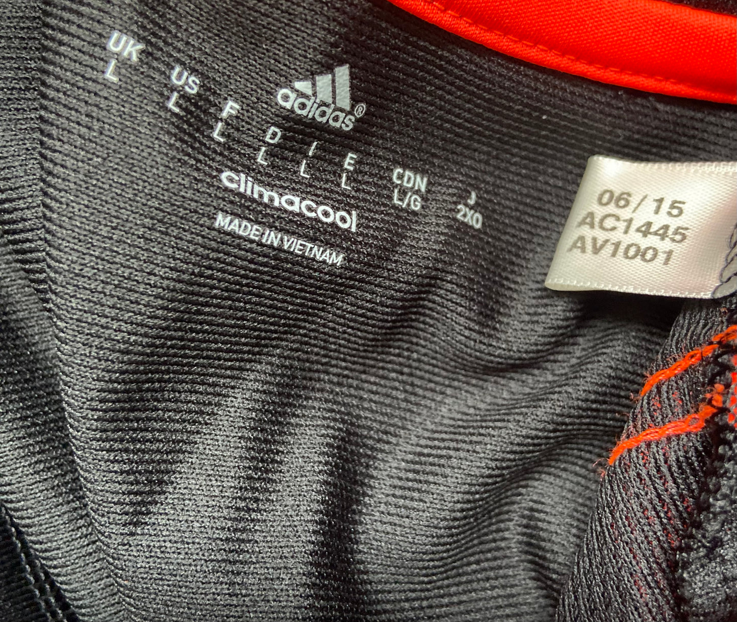 FC Manchester United 2015/16 Adidas Third Football Shirt Size Large