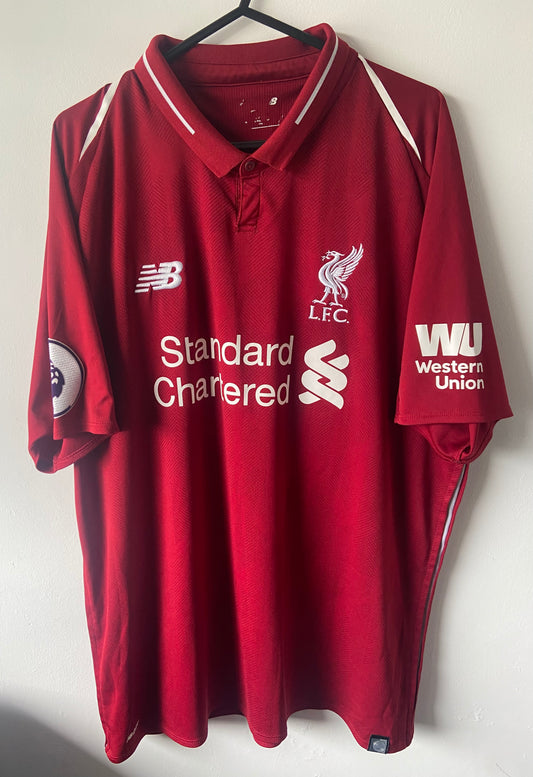 Original Liverpool FC 2018/19 New Balance Home Shirt Size Large